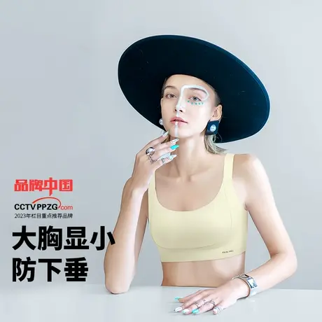 润微内衣女兔耳朵杯大胸显小胸无痕薄款防下垂收副乳调整型文胸图片