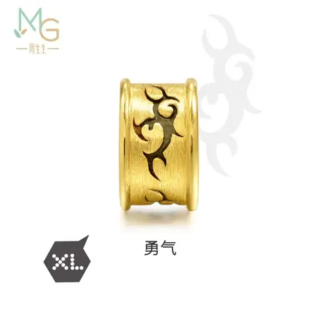 周生生Charme XL酷黑勇气转运珠飞龙黄金手链串珠足金86641C商品大图