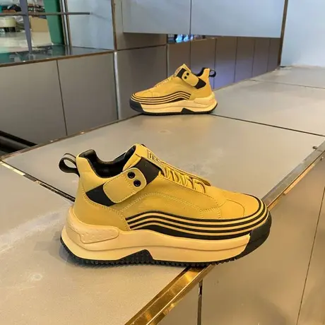 欧洲站男鞋春季2024新款潮牌高级感百搭增高运动休闲厚底老爹潮鞋商品大图