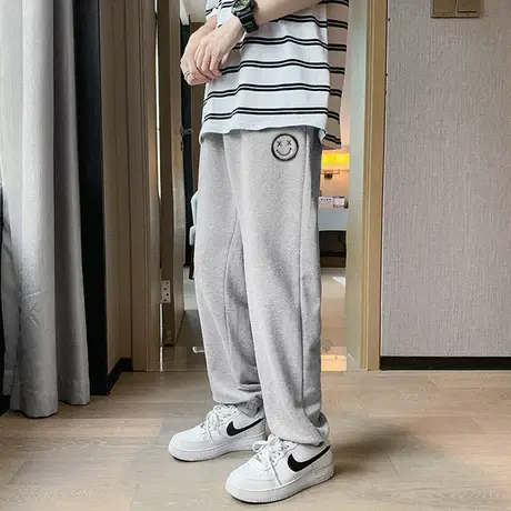 休闲卫裤男秋冬季ins潮流宽松裤子韩版港风束脚工装运动潮牌长裤图片