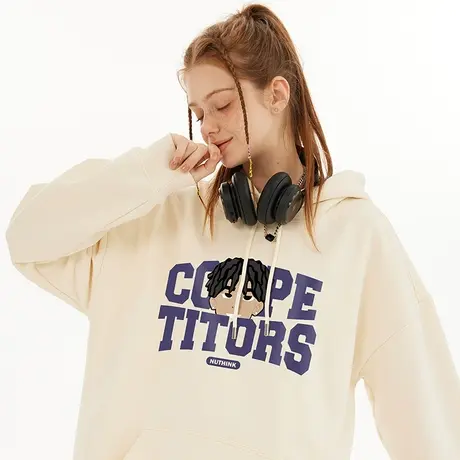 Nuthink中山宽松加肥加大嘻哈美式卫衣潮牌男潮潮牌冬季男款外套商品大图