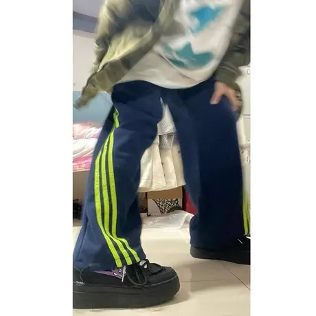 欧货潮牌高腰阔腿休闲裤女春季薄款韩版百搭宽松运动拖地裤原宿风商品大图