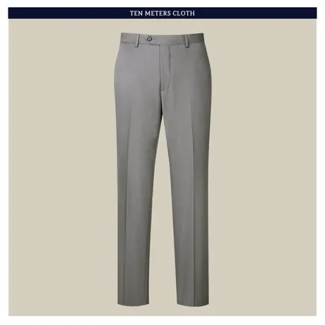 十米布新款男士商务休闲西裤防滑设计意式斜纹垂感显瘦修身长裤商品大图