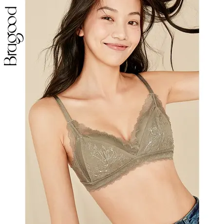 内衣女文胸薄款夏季小胸聚拢胸罩大胸显小性感法式蕾丝无钢圈商品大图