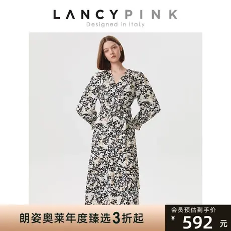 【意大利设计】朗姿法式气质碎花连衣裙2023年春季新款高级感裙子图片