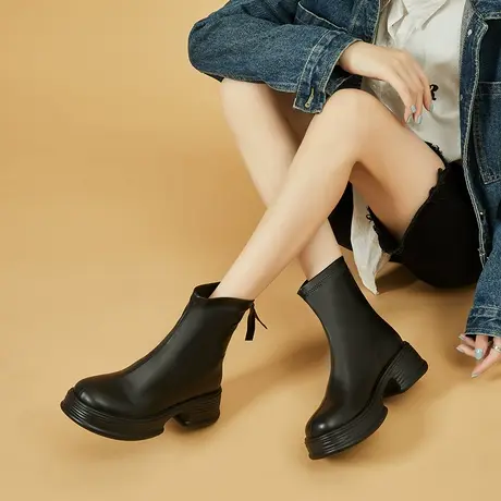 韩都衣舍秋冬马丁靴女福利合集款图片