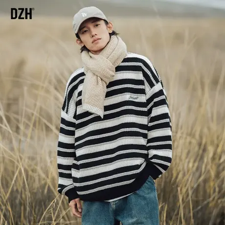 男士圆领冬季毛衣男韩版宽松慵懒风男装2023新款毛线衣秋冬针织衫商品大图