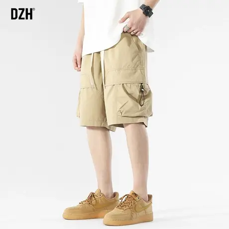 男士卡其工装短裤男夏季五分裤男款机能风休闲运动中裤2023年新款图片