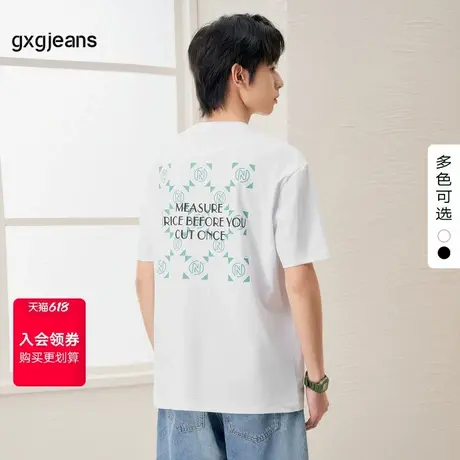 gxg.jeans男装2024年夏季新款短袖针织J24D442050图片