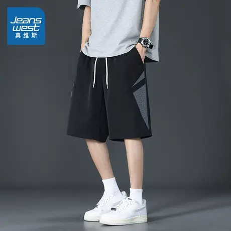 LY真维斯男装 2025夏季新款短裤凉感速干休闲宽松百搭薄五分裤子商品大图