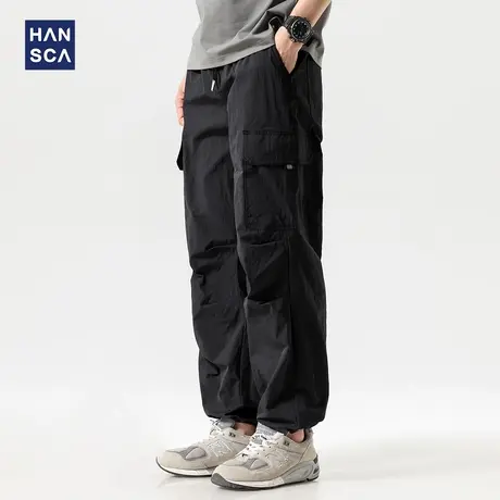 hansca山系户外防水工装休闲裤男款2025夏季冰丝可调节裤脚长裤子商品大图