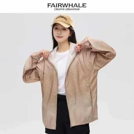马克华菲时尚防晒衣2025春夏薄款连帽外套女宽松休闲百搭夹克上衣图片