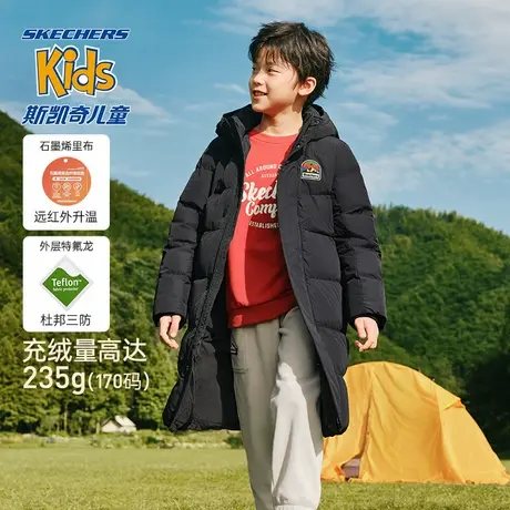 Skechers斯凯奇羽绒服2023年新款冬季中性梭织长款外套舒适保暖衣图片