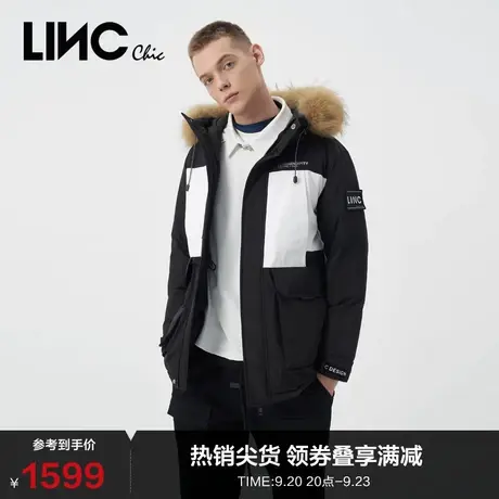 LINCCHIC金羽杰羽绒服情侣款鹅绒中长款羽绒服女冬季N22803271N图片