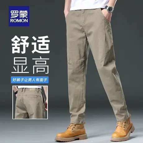 罗蒙宽松休闲裤秋季新款易打理休闲直筒裤男夏季舒适弹力长裤N3Z商品大图