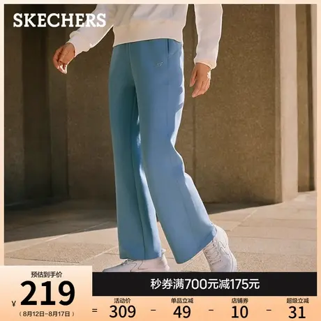 斯凯奇时尚百搭直筒裤2025秋新款女宽松显瘦休闲运动裤简约阔腿裤商品大图