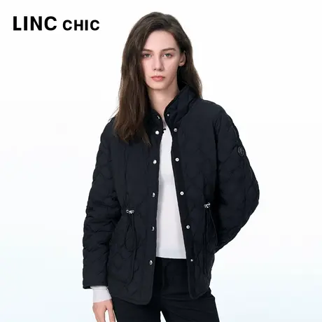 LINCCHIC金羽杰2025年秋季新品立领菱形绗缝轻暖羽绒服女2101商品大图
