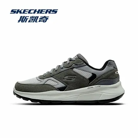 Skechers/斯凯奇新款秋季男鞋厚底板鞋轻便运动休闲鞋男士网面鞋商品大图