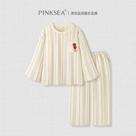 睡衣纯棉布料100全棉A类家居服春秋新款可爱宽松可外穿长袖套装商品大图