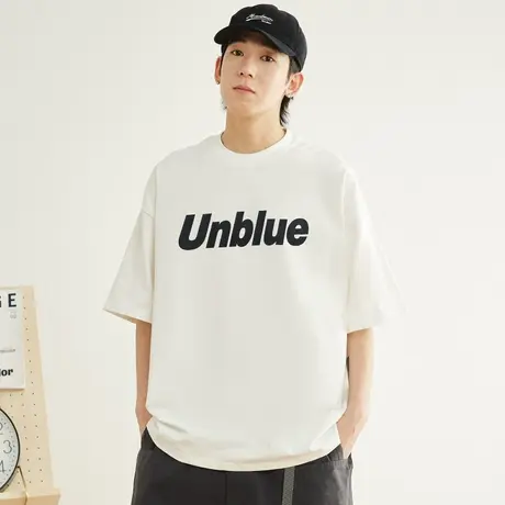 300克重磅纯棉日系印花T恤男士短袖复古宽松半袖潮牌体恤宽松大码商品大图