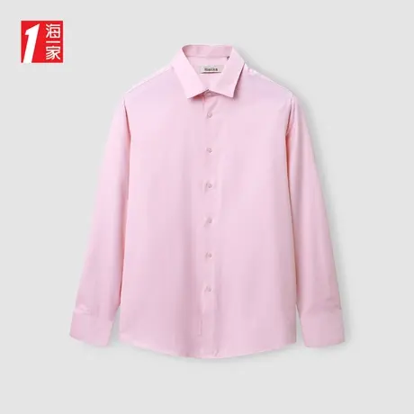 海一家商务休闲长衬2024春季简约有型中年男士长袖衬衫图片