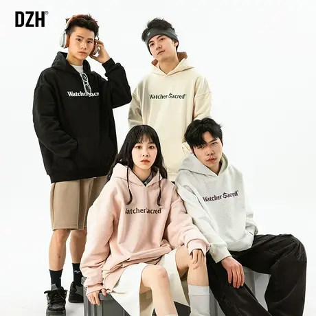 情侣卫衣男连帽潮牌休闲外套青少年衣服2024新款上衣情侣装打底衫商品大图