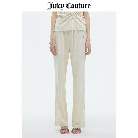 Juicy Couture橘滋休闲裤女2023春季新款美式运动微喇天鹅绒长裤商品大图
