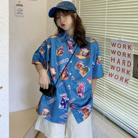 waitmore衬衫女韩版复古港味设计感小众百搭仙女范上衣洋气衬衣夏图片