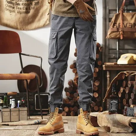 Modi Nick/摩帝尼克男士薄款修身直筒工装裤子男士休闲裤裤子男款商品大图