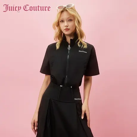Juicy Couture橘滋2024早春日穿搭新款女装刺绣阔版短款女士外套图片