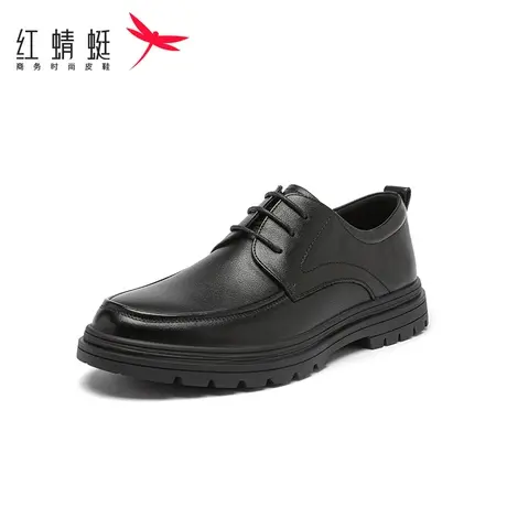 红蜻蜓男鞋2025春秋新款商务正装休闲真皮皮鞋舒适软底系带通勤鞋图片