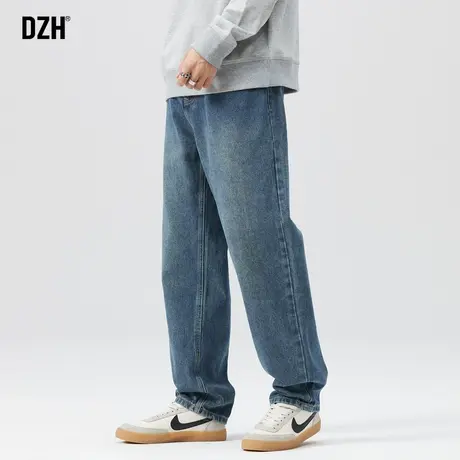 男士直筒牛仔裤男2023新款秋季男款裤子美式高街休闲长裤男裤秋款商品大图
