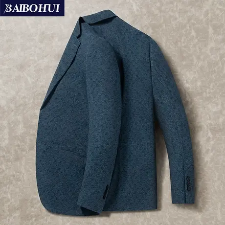 2022春季时尚修身男士休闲西装外套薄百搭商务中年单件小西服上衣图片