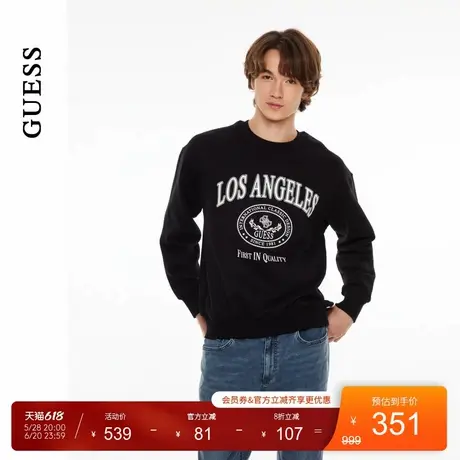 GUESS男士时尚百搭休闲风舒适纯棉长袖卫衣-MO4K5490商品大图