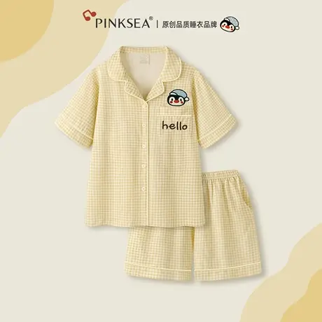Pinksea纯棉睡衣女款夏短袖短裤女士家居服夏季套装2025新款夏天商品大图