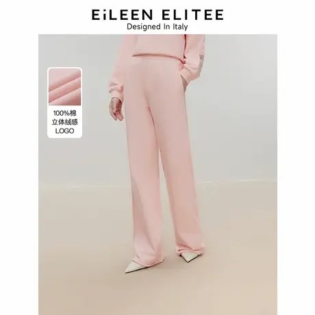 朗姿欧洲EiLEEN ELITEE高级感纯棉卫裤2024年冬季新款气质休闲裤商品大图