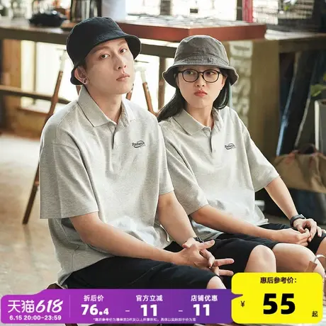 唐狮2025夏季新款情侣短袖polo衫男女百搭运动翻领T恤宽松上衣潮图片