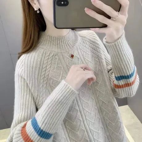 女士小个子毛衣女装冬装2022年新款爆款时尚洋气打底衫女加厚秋冬商品大图