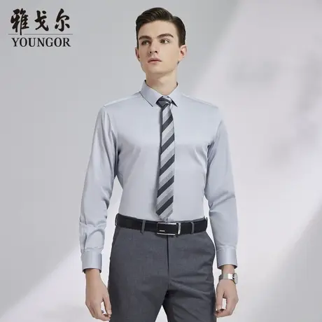 【抗菌去污】雅戈尔CEO男士长袖衬衫秋季易打理长绒棉商务休闲商品大图