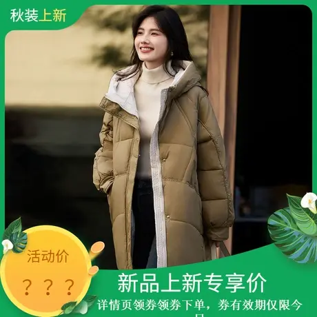 时尚气质棉服2023年冬季新款女宽松百搭韩版面包服连帽厚款外套图片