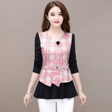 打底衫女春秋内搭2023新款长袖春季上衣时尚收腰减龄漂亮洋气小衫商品大图