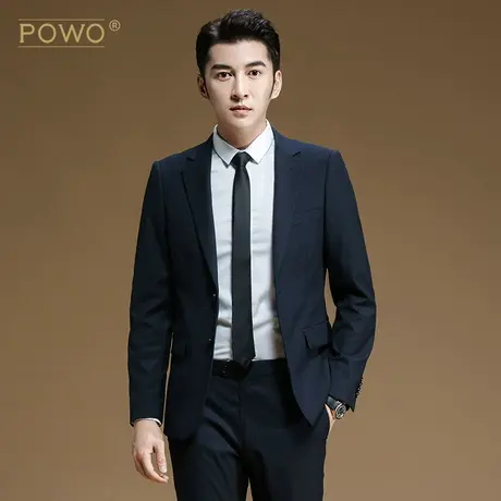 西装男套装修身商务黑色男士高级感西服外套正装结婚新郎婚礼礼服商品大图