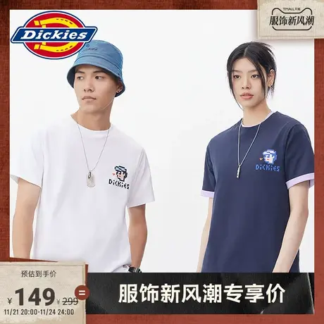 Dickies 工装春夏休闲印花短袖T恤 男女情侣同款内搭图片