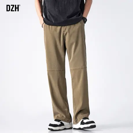 男生莱赛尔休闲裤男垂感运动裤2024年春季新款潮牌宽松直筒长裤子商品大图