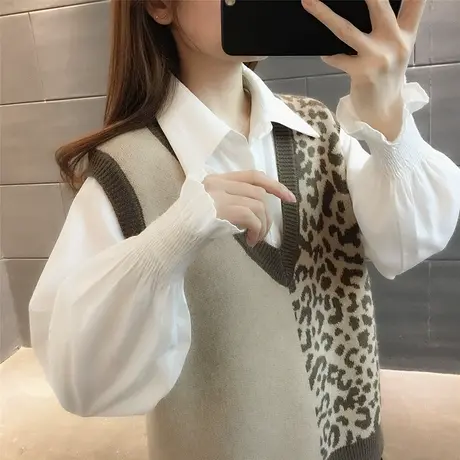 V领针织马甲背心女2023年新款设计感小众坎肩叠穿小背心毛衣外搭图片