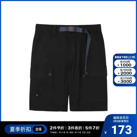 kikc工装短裤男2022夏季新款商场同款舒适透气休闲直筒五分裤子男商品大图