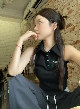 纯欲时髦洋气短款上衣女性感辣妹吊带背心夏外穿高腰露脐抹胸内搭图片