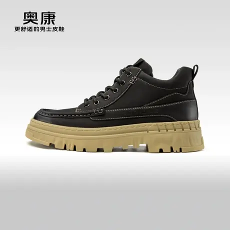 奥康男鞋 2023冬季新款时尚休闲时装靴男日常百搭厚底耐磨工装鞋商品大图