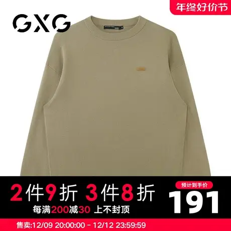 【新品】GXG23秋季新品时尚百搭男士日常打底圆领针织衫毛衣商品大图