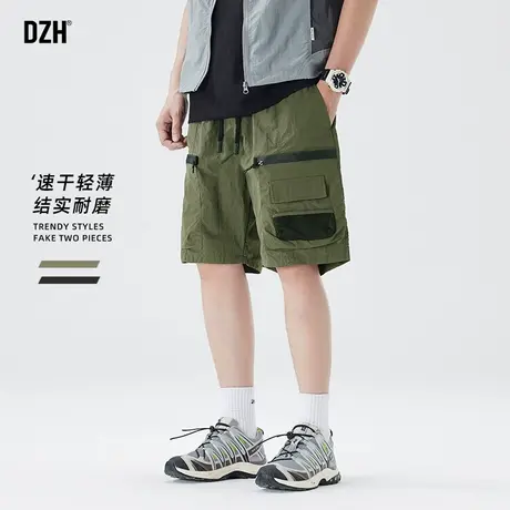 男生速干美式运动短裤男2025夏新款户轻薄宽松休闲五分裤中裤男款商品大图